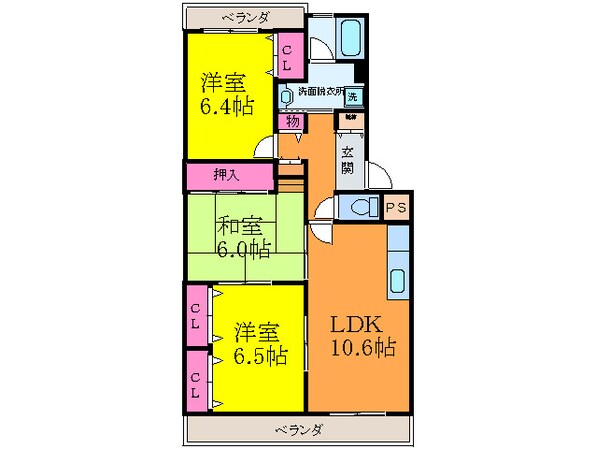 ﾏﾝｼｮﾝｸﾞﾗﾝﾄﾞﾓﾅ-ｸの物件間取画像